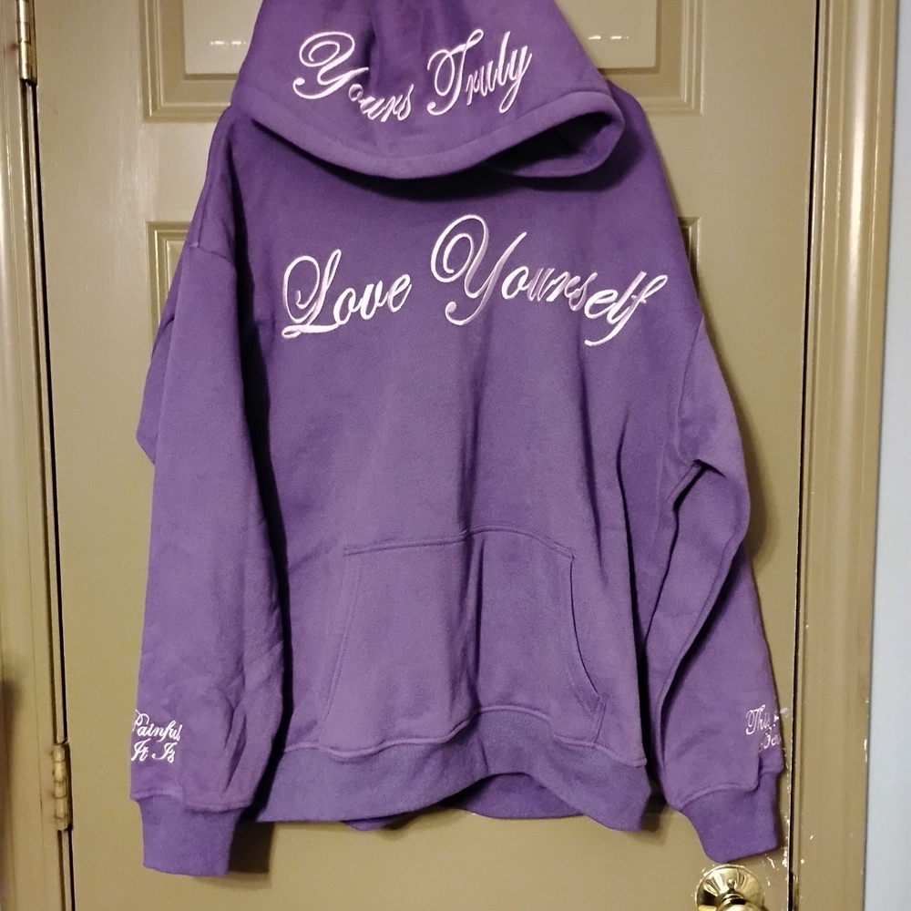 Purple 'Love Yourself' Hoodie